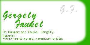 gergely faukel business card